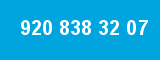 920 838 32 07 920 838 32 07